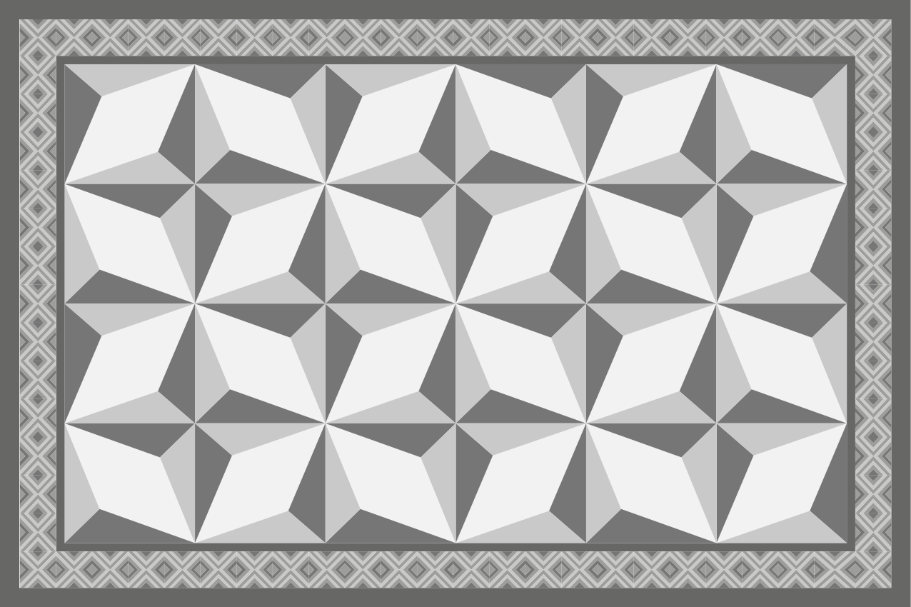 Houten placemat geometrisch element oppervlak - TenStickers