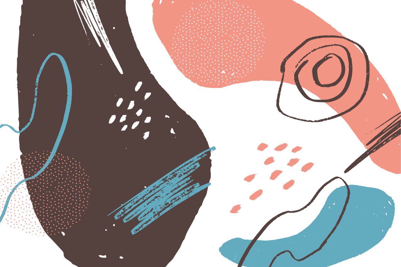 Moderne placemat vivid abstract shapes - TenStickers