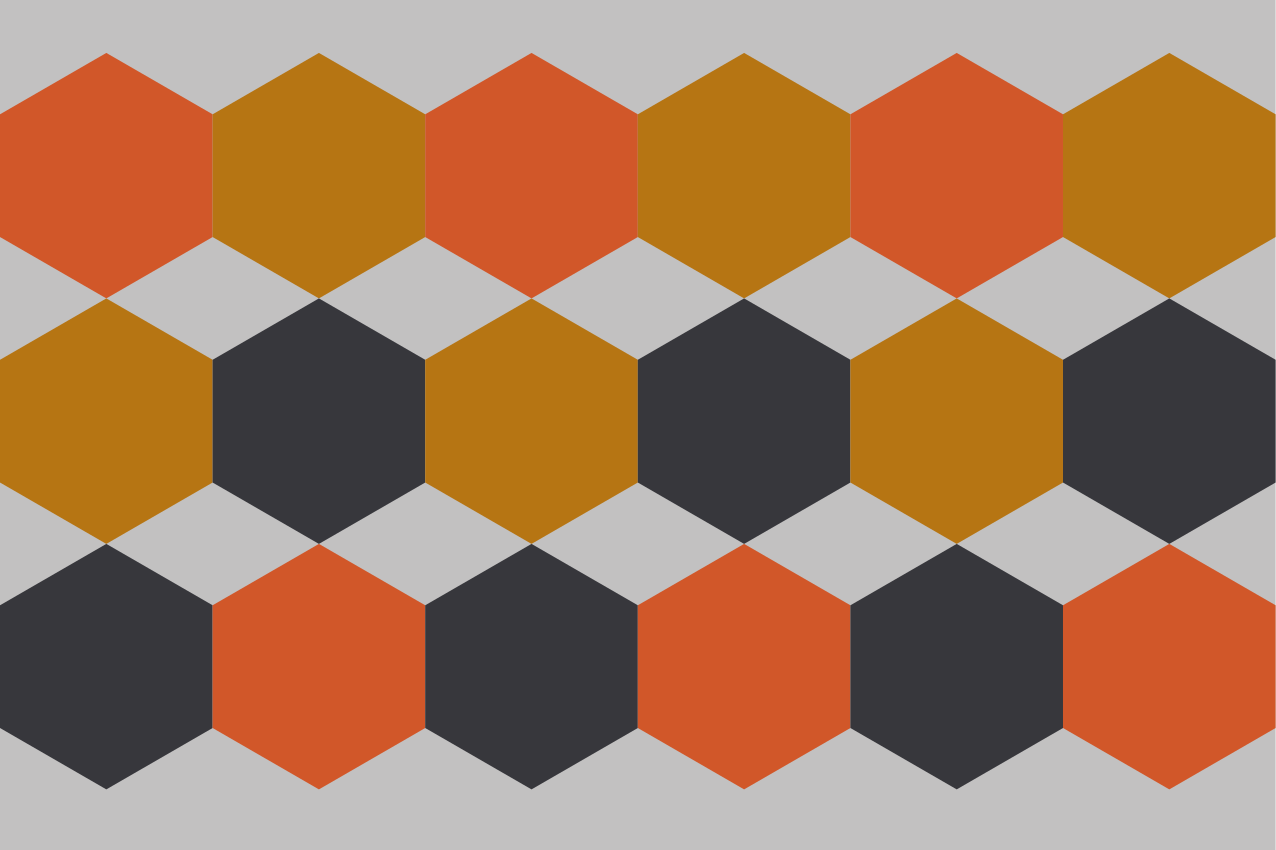 Moderne placemat hexagonpatroonlaag - TenStickers