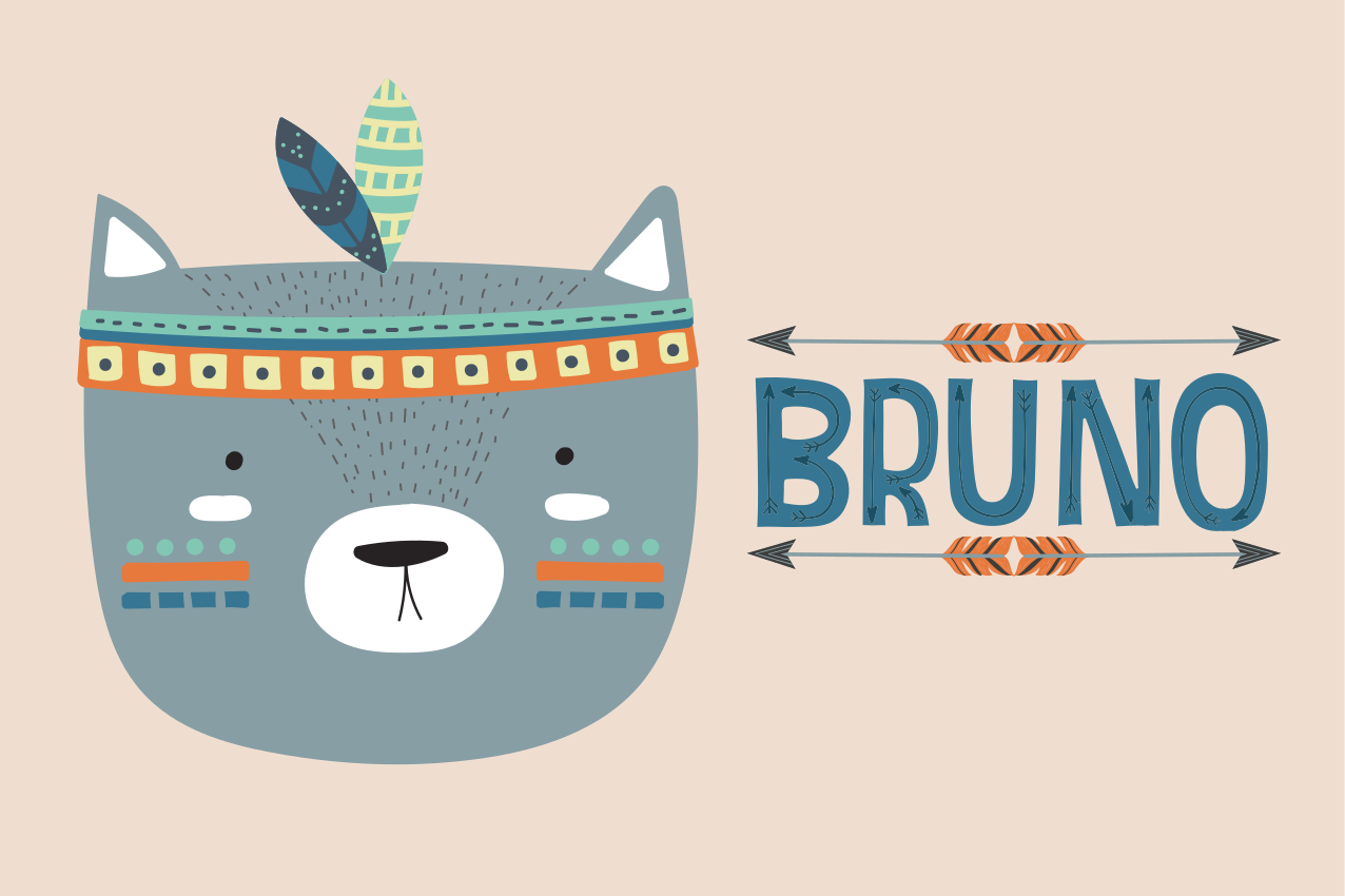 Placemat met naam Blauwe noordse kat met aanpasbare naam - TenStickers