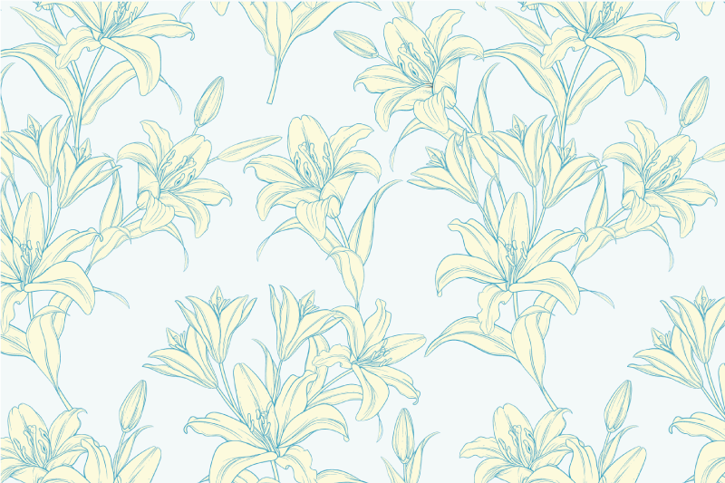 Houten placemat in elegante plantenstijl - TenStickers