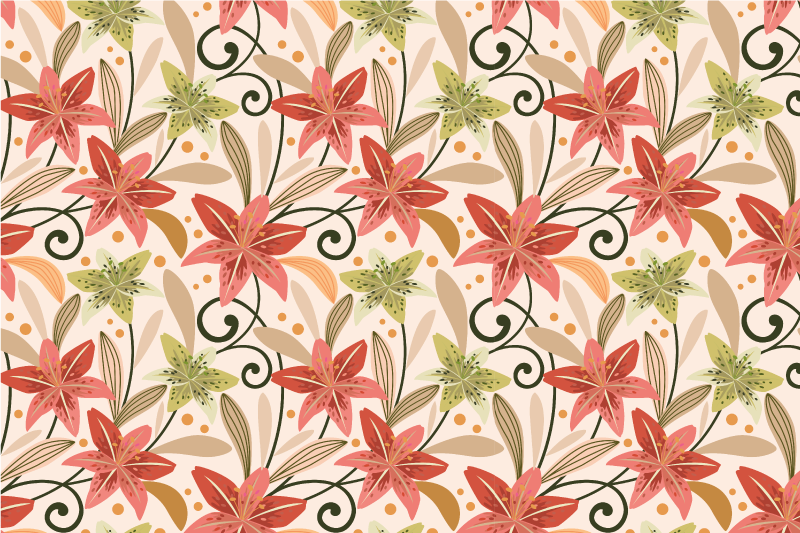 Originele placemat met levendig bloemenelement - TenStickers