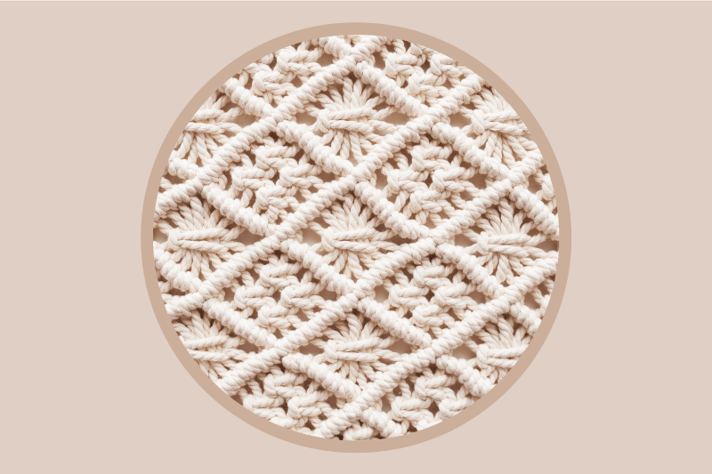 Houten placemat met elegant haakpatroon - TenStickers