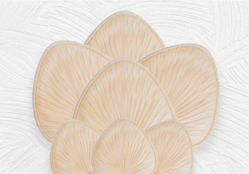 Houten placemat met bladerenpatroon - TenStickers