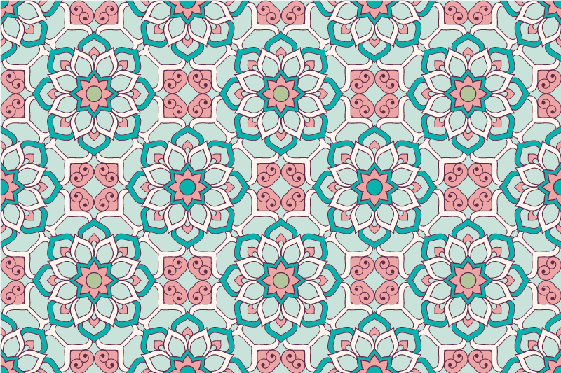Originele placemat in bloemenillustratiestijl - TenStickers
