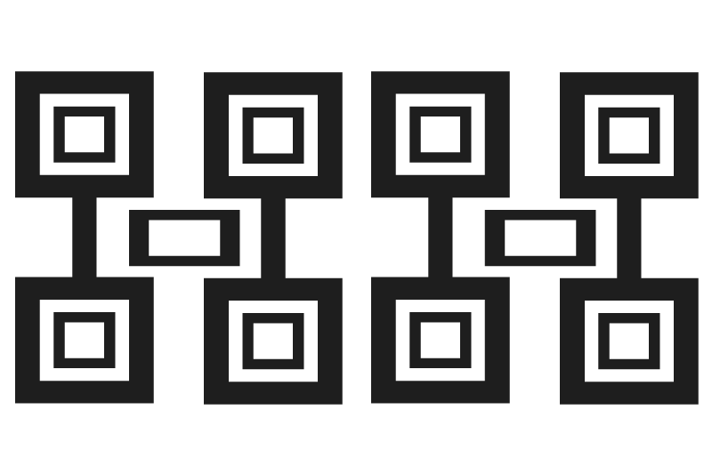 Modern vierkant motief moderne placema - TenStickers