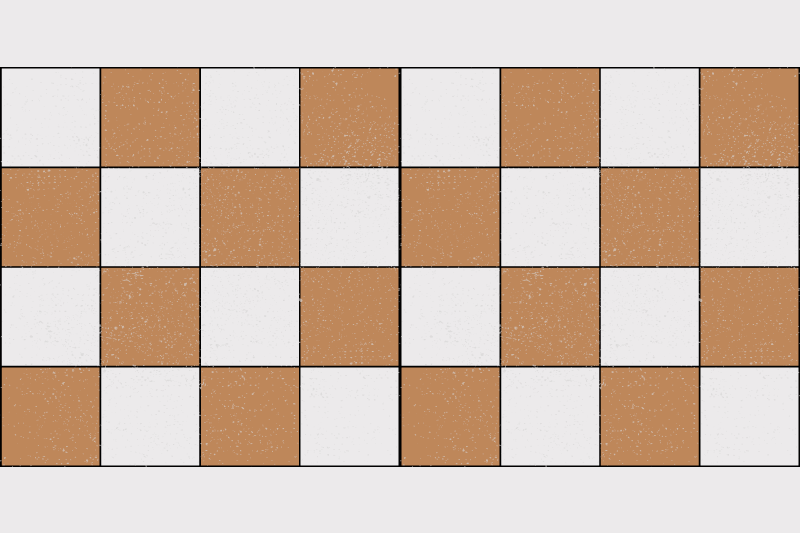 Houten placemat met schaakbordpatroon - TenStickers
