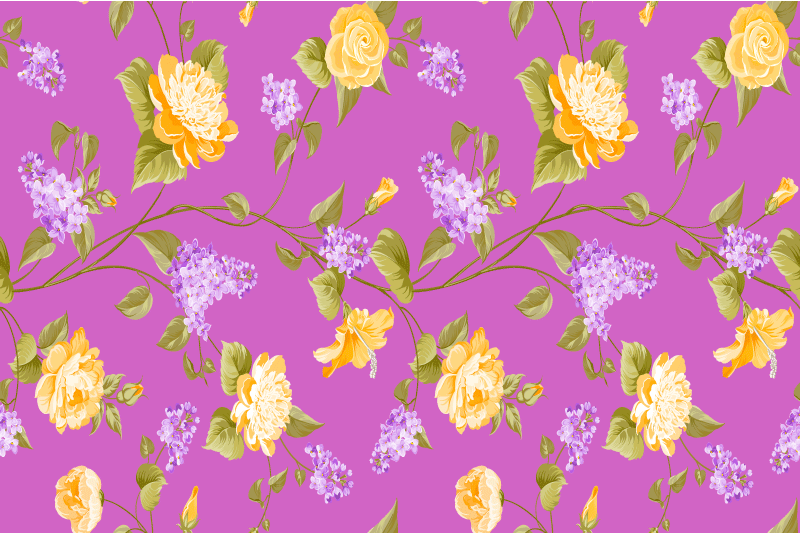 Originele placemat met bloemmotief in felle kleuren - TenStickers