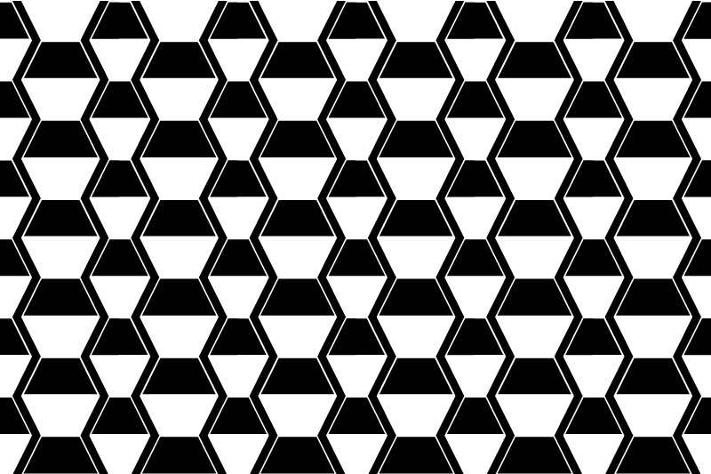 Houten placemat gestileerd hexagonaal patroon - TenStickers