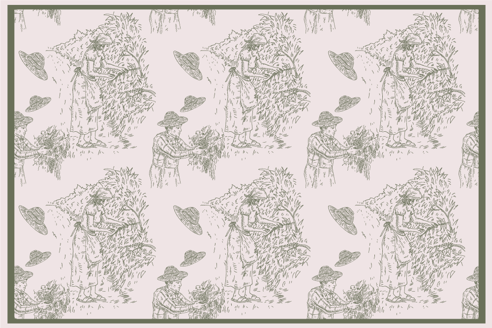 Originele placemat oogsten natuurscène - TenStickers