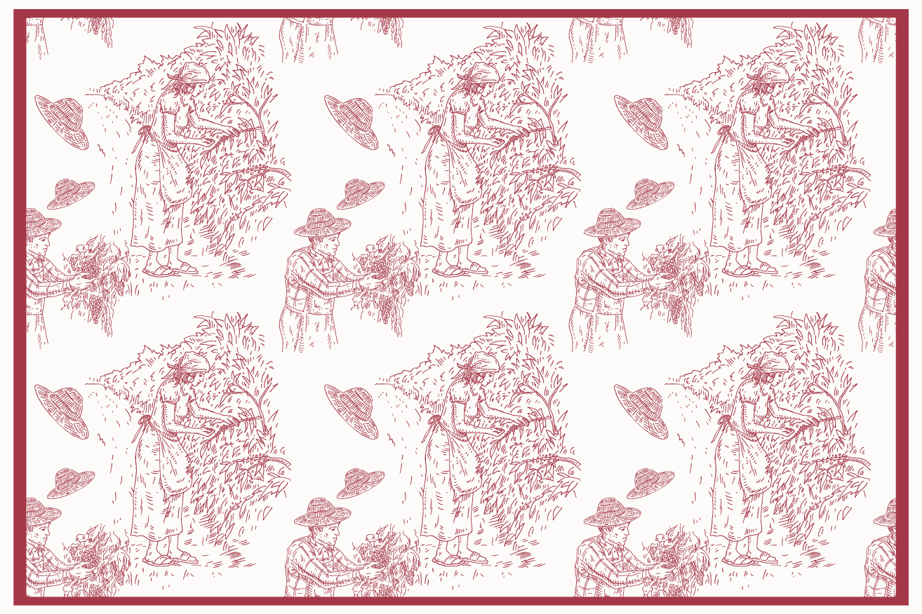 Originele placemat landelijke oogstscène - TenStickers