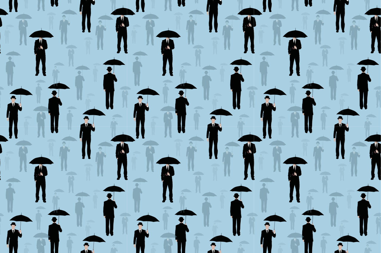 Golconde patroon placemat surrealisme - TenStickers