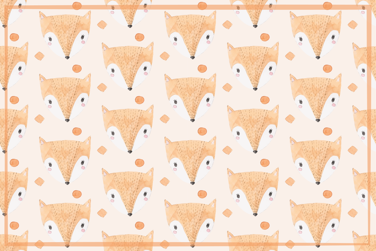 Kinderen placemat vos print - TenStickers