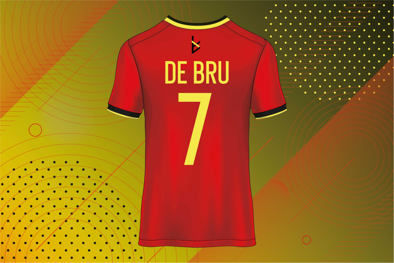 Placemat met naam voetbalshirt België - TenStickers