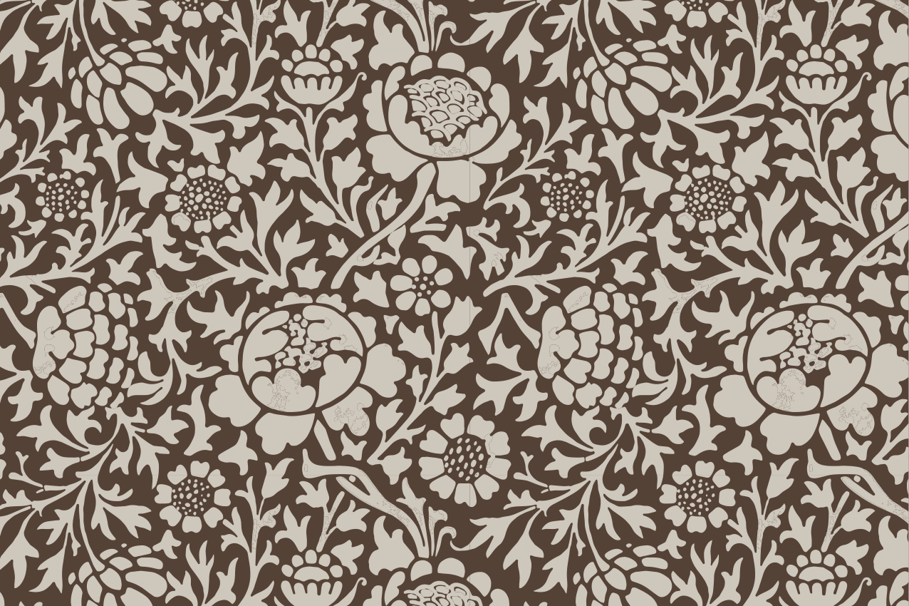 Rechthoekige placemat vintage bloemen print - TenStickers