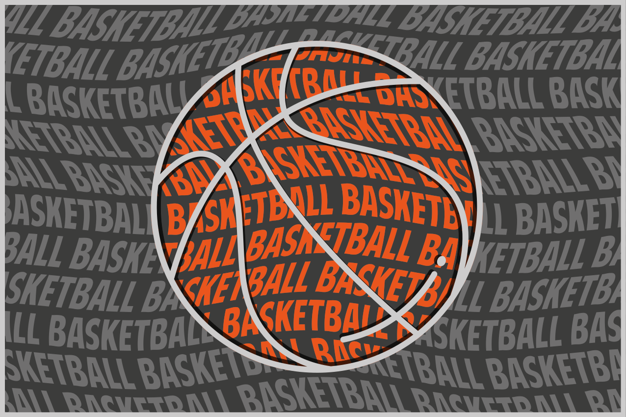 Basket bal placemat oranje - TenStickers