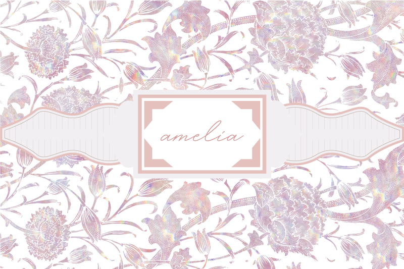 Aanpasbare Distel Placemat met naam - TenStickers