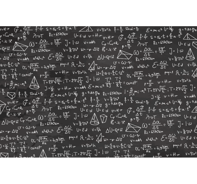 Wiskunde schoolbord patroon fotobehang tienerkamer - TenStickers