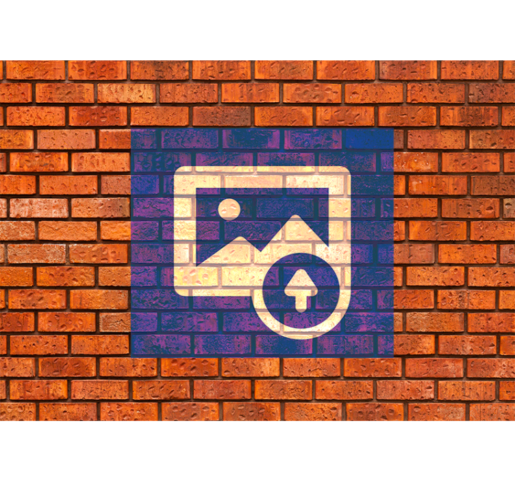 Spaanse vlag effect fotobehang bakstenen - TenStickers