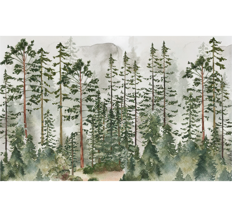 Behang bos woodland wand kinderkamer - TenStickers
