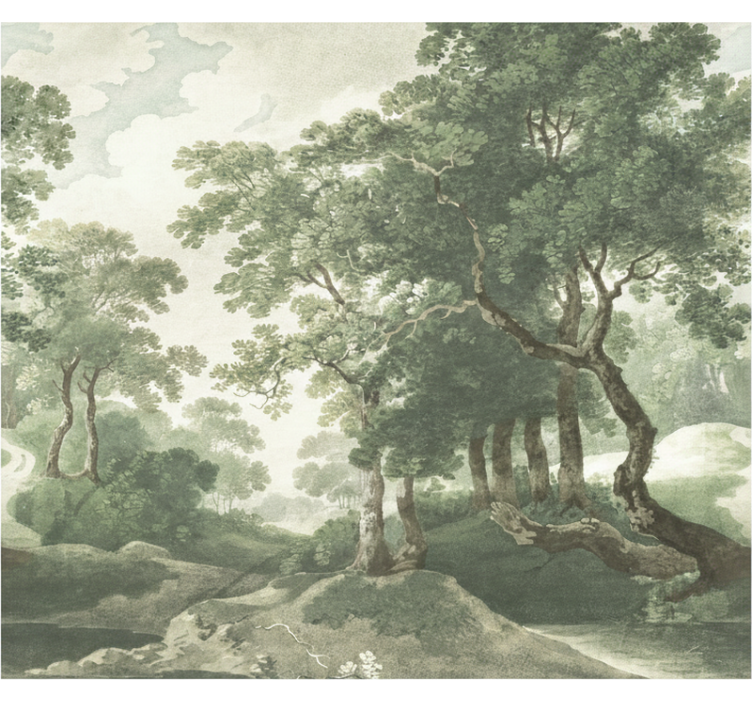 Behang bos klassieke tijdloze natuur - TenStickers