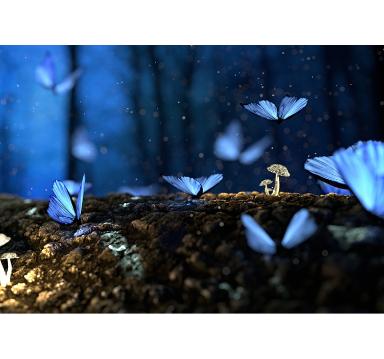 Vlinder betovering fotobehang fantasie - TenStickers