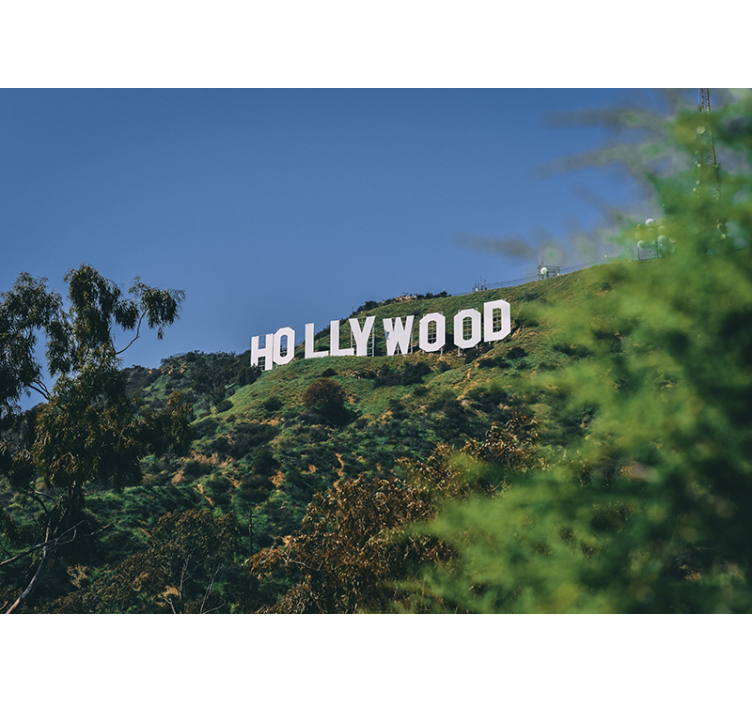 Fotobehang steden en landen hollywood sign landschap - TenStickers