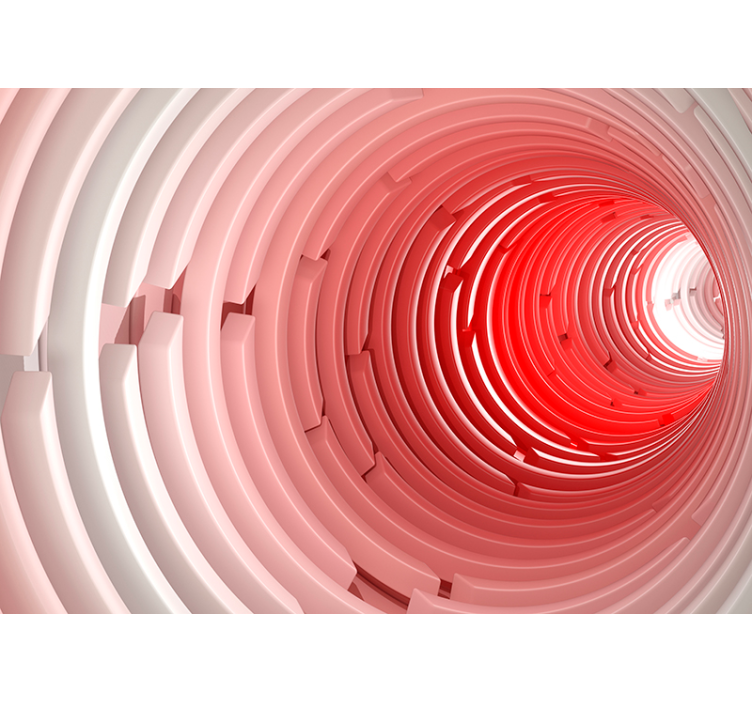 3d behang spiral tunnel design - TenStickers