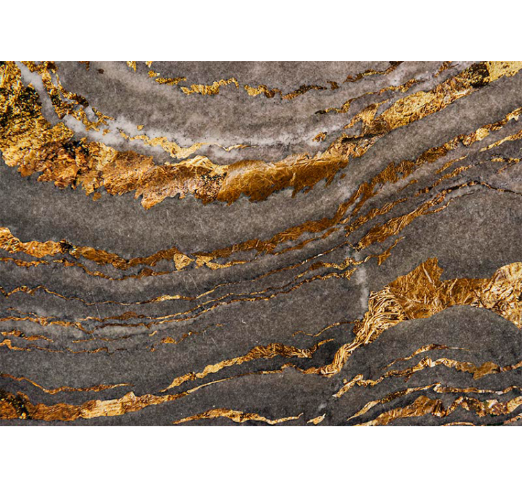 Luxe goud en blauw marmeren fotobehang - TenStickers