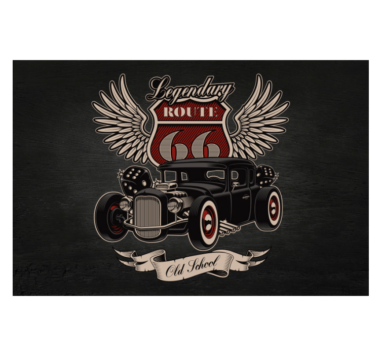 Fotobehang auto Serviceroute - TenStickers