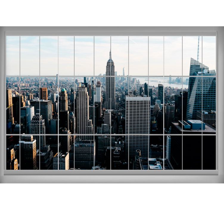 Foto behang new york empire state perspectief - TenStickers