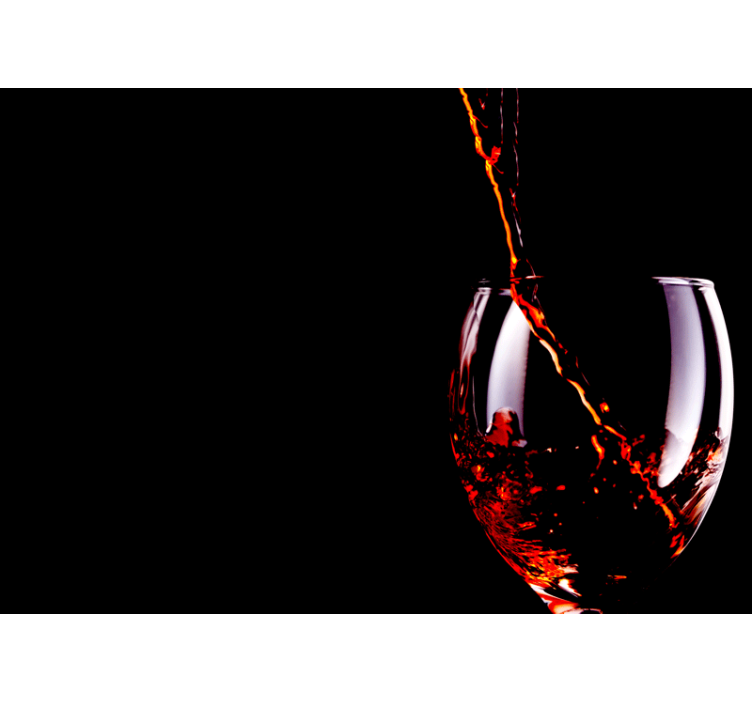 Fotobehang muziek vloeiende wijnspetters - TenStickers