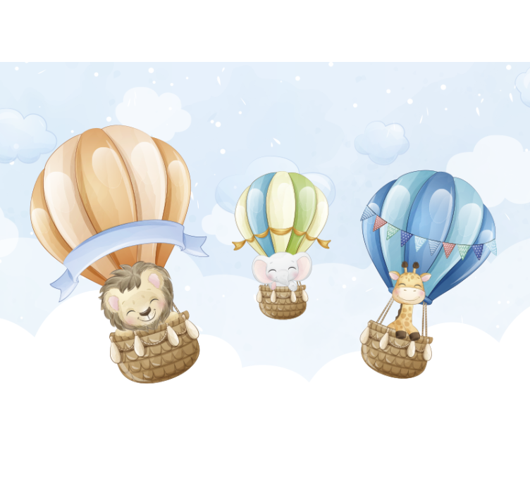 Fotobehang dieren opblaasbare luchtballonnen - TenStickers