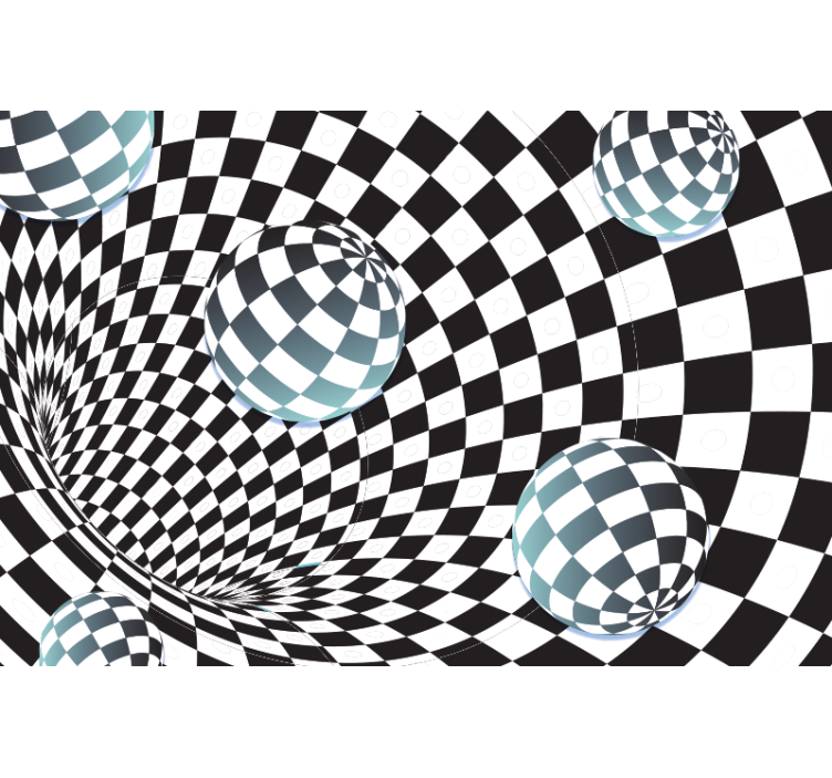 Abstract fotobehang illusoir bolpatroon - TenStickers