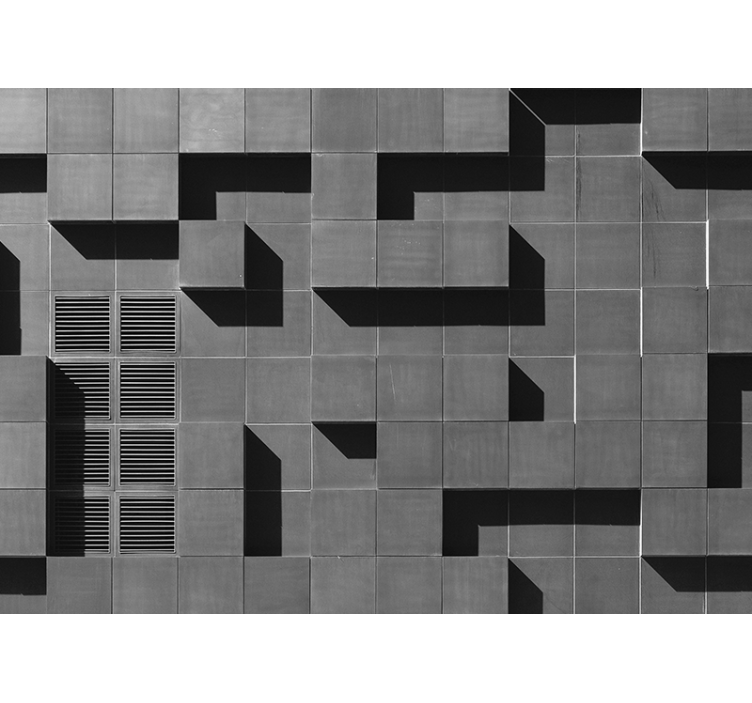 Geometrisch schaduwspel fotobehang lijnen - TenStickers