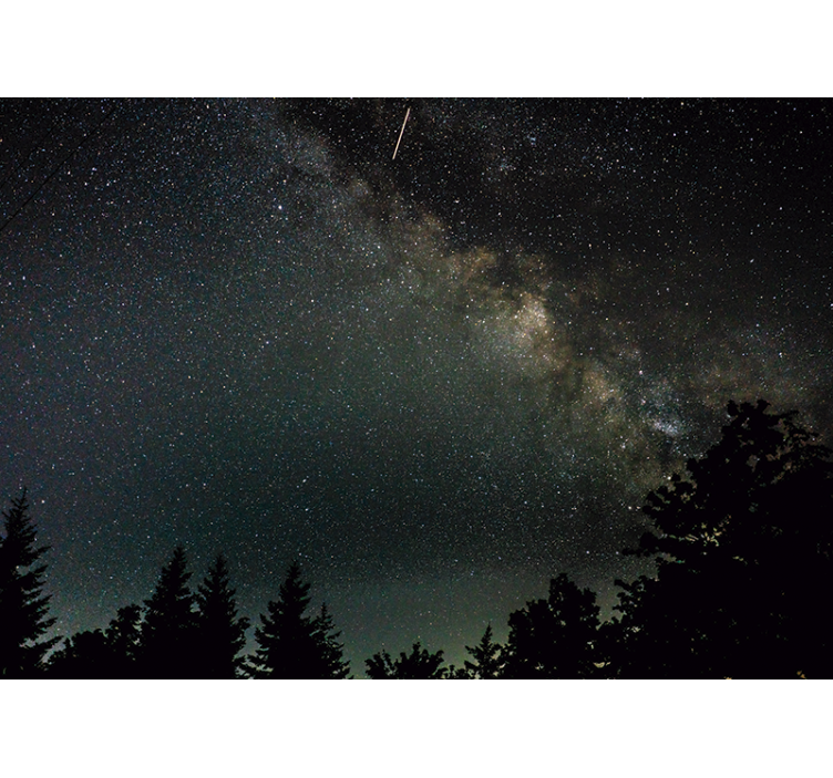 Hemels nachtlandschap foto behang ruimte - TenStickers