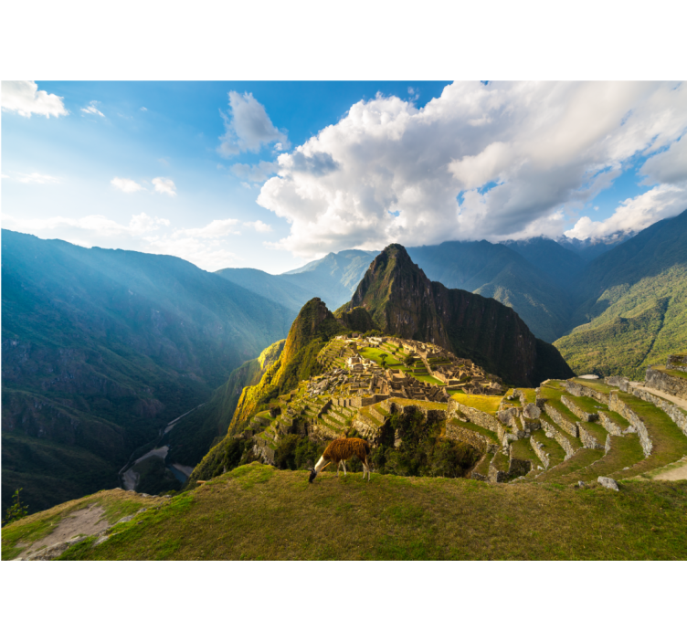 Fotobehang landschap machu picchu panorama - TenStickers