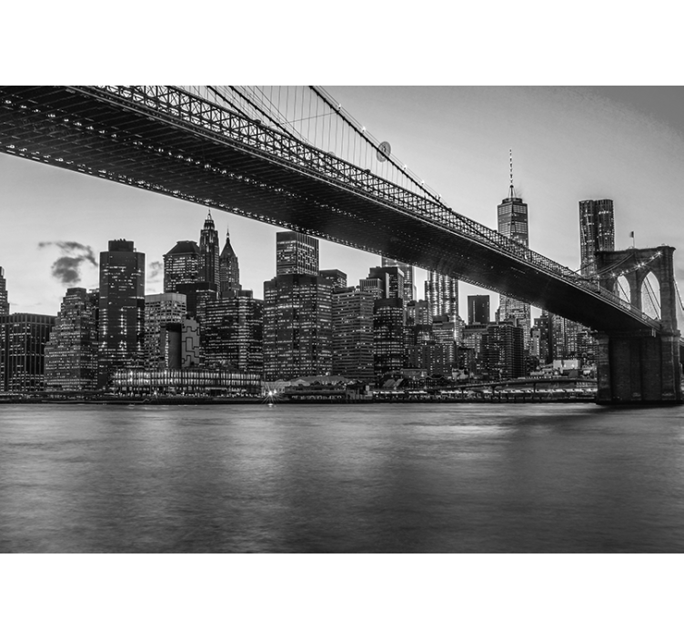 Foto behang new york brooklyn bridge stadslandschap - TenStickers