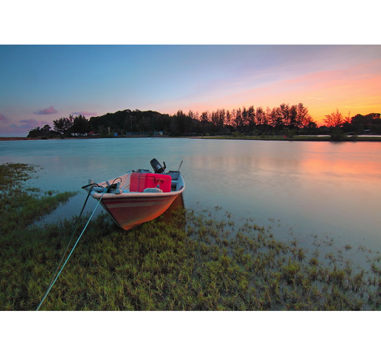 Sereen waterlandschap fotobehang landschap - TenStickers