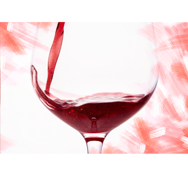 Fotobehang liefde wijnglas spetter - TenStickers