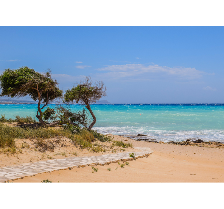 Serene scène pad fotobehang strand - TenStickers