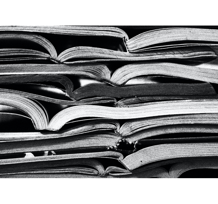 Gestapelde open pagina's fotobehang ander print - TenStickers