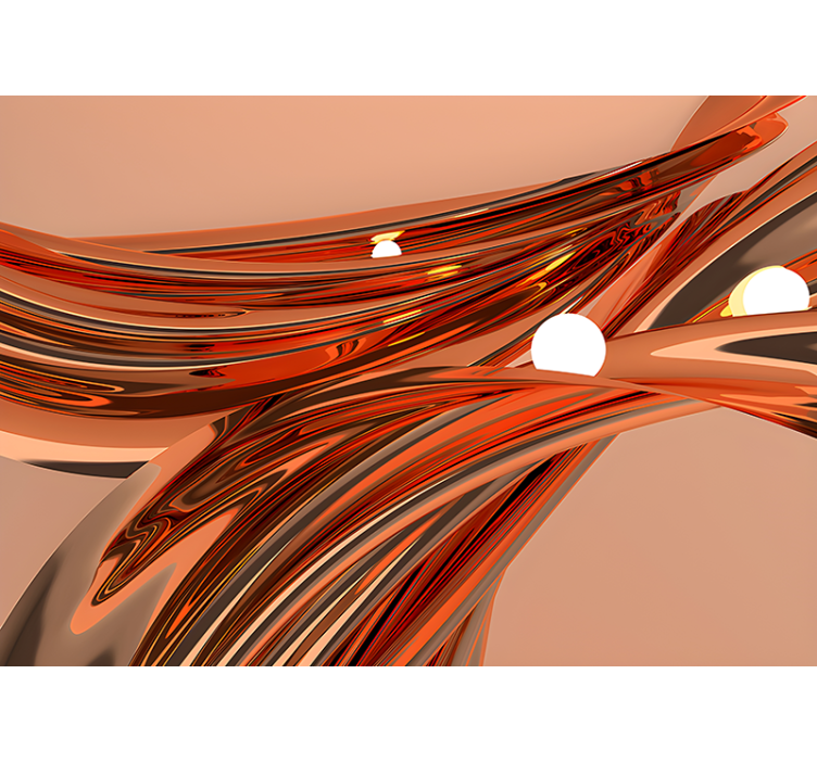 Vloeiende organische rondingen abstract fotobehang - TenStickers