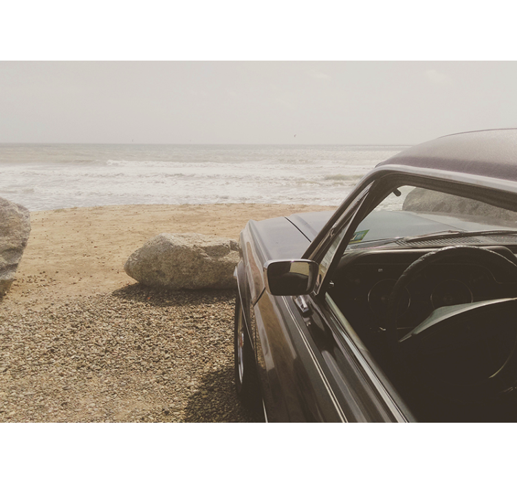 Klassieke auto uitzicht fotobehang voertuigen - TenStickers