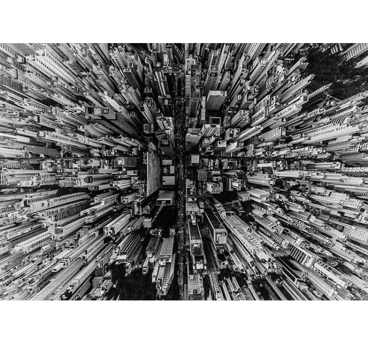 Lucht stedelijk landschap fotobehang steden en landen - TenStickers