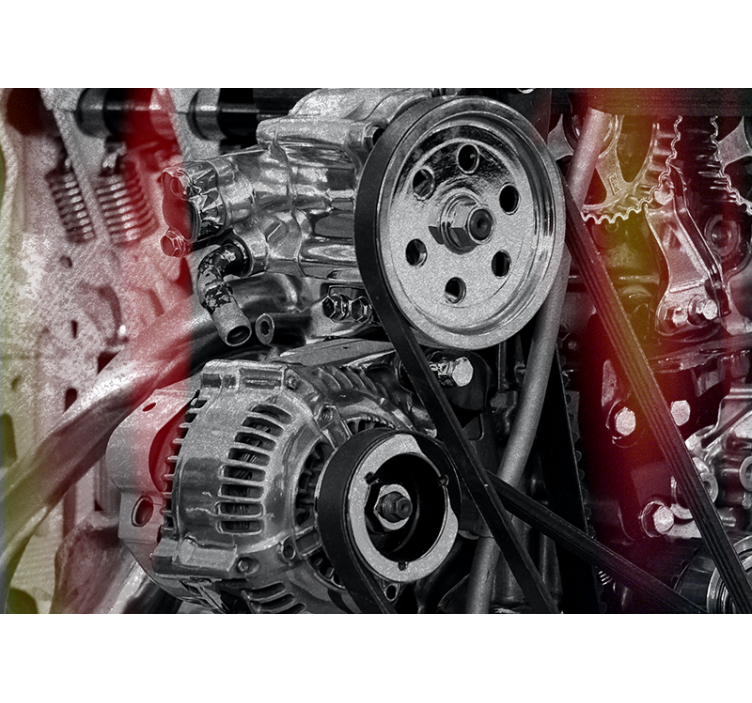 Fotobehang voertuigen motoronderdelen close-up - TenStickers