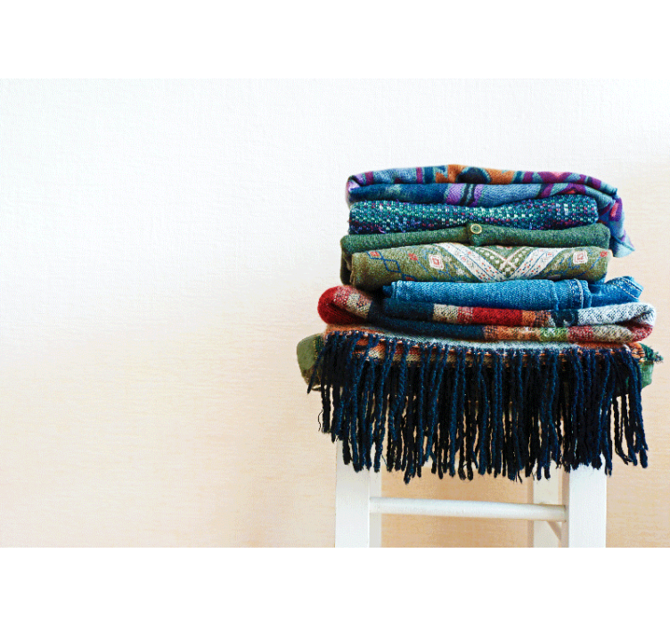 Getextureerde gewikkelde stoffen fotobehang ander print - TenStickers