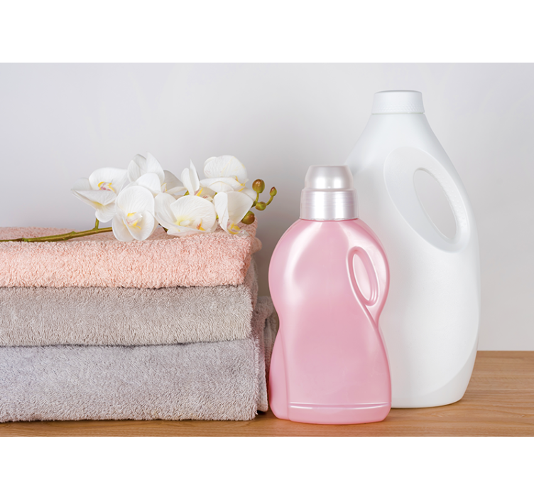 Zachte handdoeken arrangement badkamer fotobehang - TenStickers