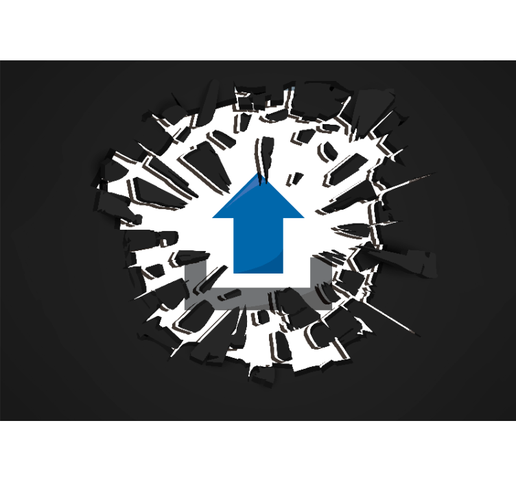 3d behang doorbrekende uitzicht - TenStickers