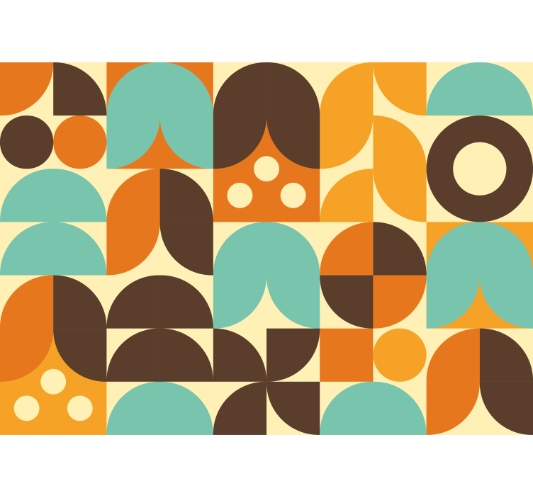 Geometrisch patroonspel abstract fotobehang - TenStickers